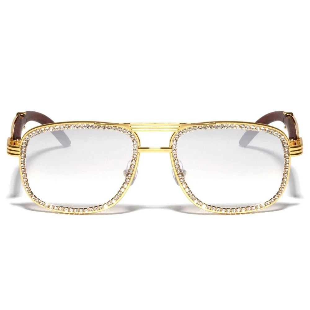 Diamond Men Sunglasses Hip Hop Fashion Square Buffs Cholo Gangster Party Outside
